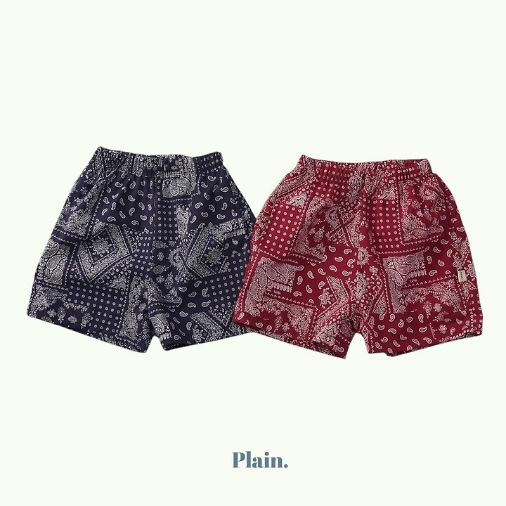 Plain - Korean Children Fashion - #fashionkids - Paisley Half Pants