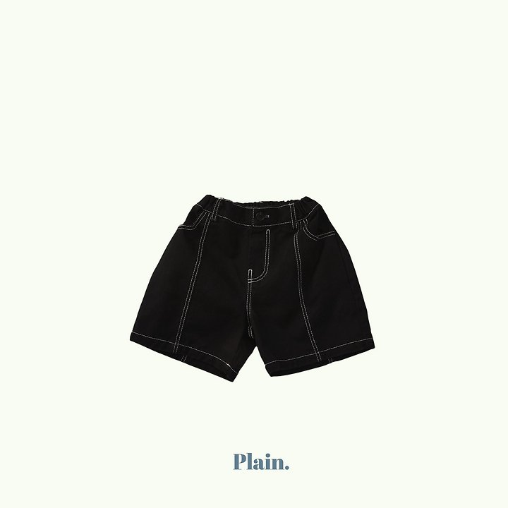 Plain - Korean Children Fashion - #kidsstore - Stitch Bermuda Pants - 5