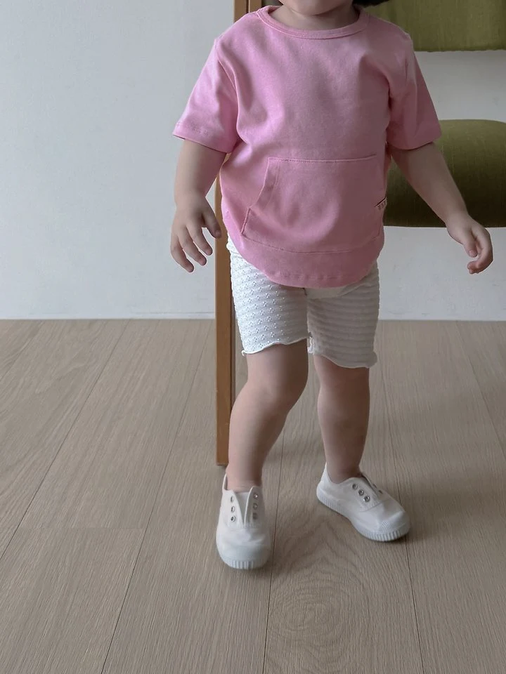Plain - Korean Children Fashion - #kidzfashiontrend - Cotton Candy Pocket Tee - 12