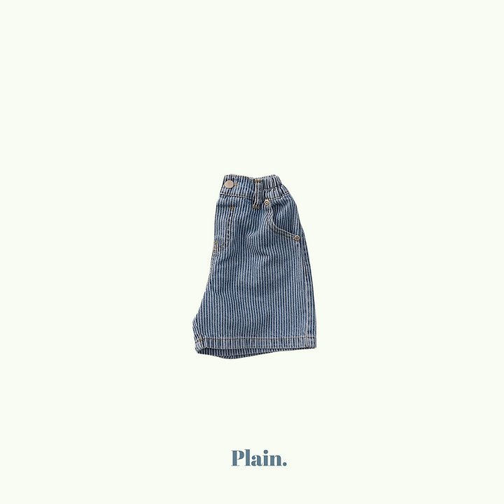 Plain - Korean Children Fashion - #kidzfashiontrend - Coni Stripe Denim Shorts - 7