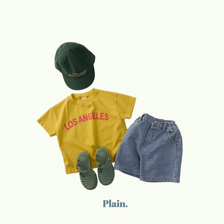 Plain - Korean Children Fashion - #littlefashionista - Coni Stripe Denim Shorts - 9