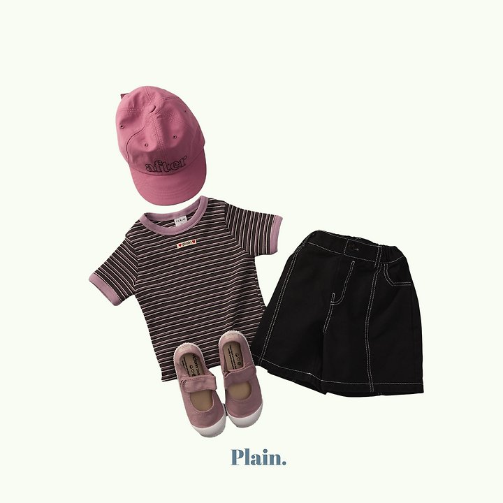 Plain - Korean Children Fashion - #littlefashionista - Stitch Bermuda Pants - 8