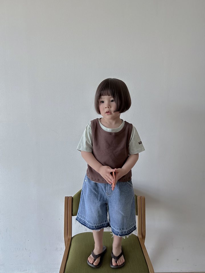 Plain - Korean Children Fashion - #magicofchildhood - Vintage Denim Pants - 11