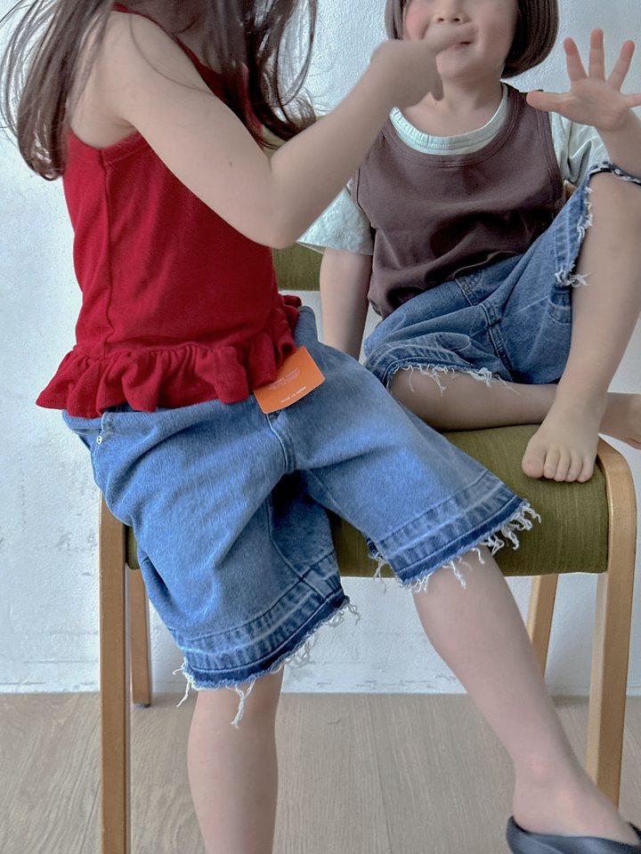 Plain - Korean Children Fashion - #minifashionista - Vintage Denim Pants - 12