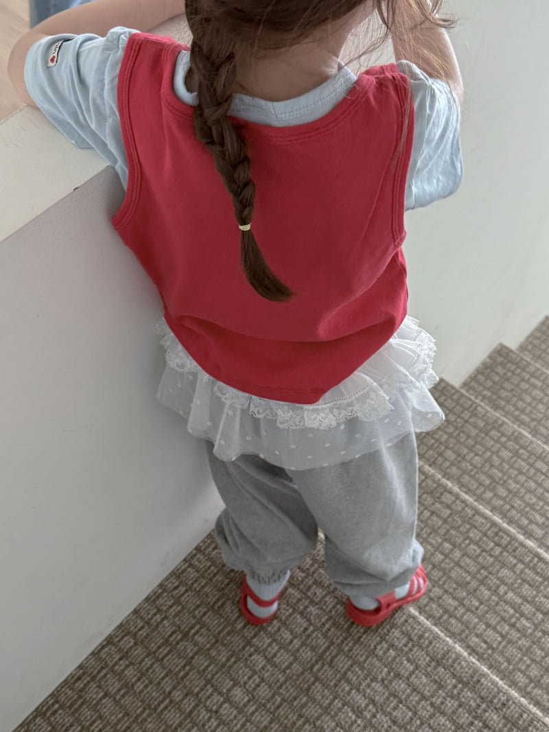 Plain - Korean Children Fashion - #prettylittlegirls - Plain Layered Set - 8