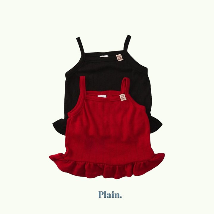Plain - Korean Children Fashion - #stylishchildhood - Eyelet Frill Sleeveless