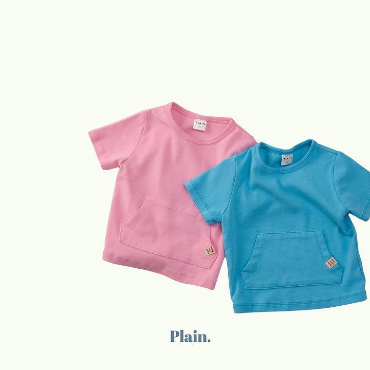 Plain - Korean Children Fashion - #toddlerclothing - Cotton Candy Pocket Tee - 3