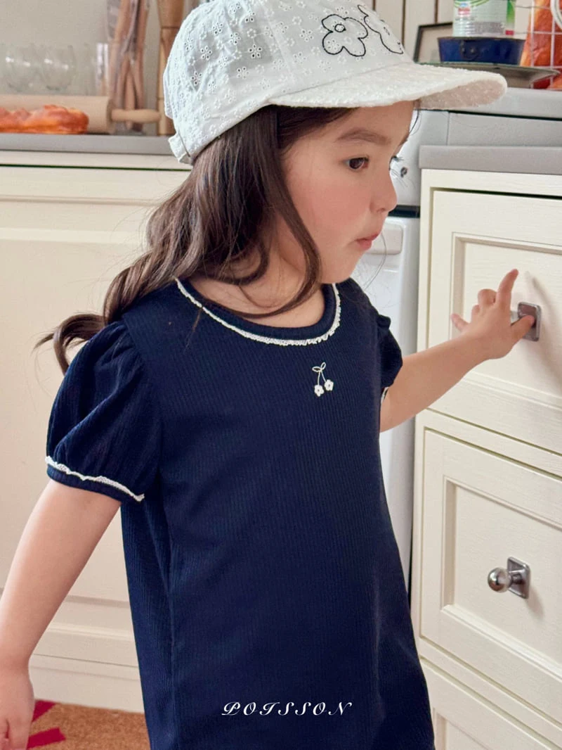 Poisson - Korean Children Fashion - #Kfashion4kids - Cherry Puff One-piece - 8