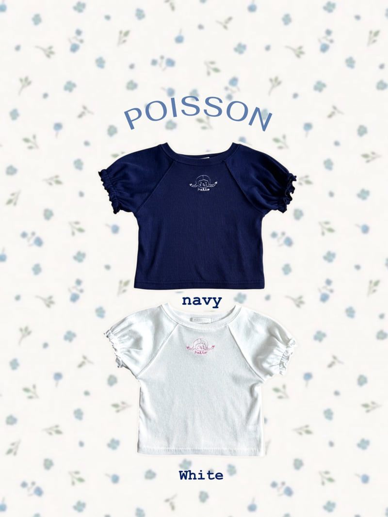 Poisson - Korean Children Fashion - #kidzfashiontrend - Girl Embroidery Tee - 4