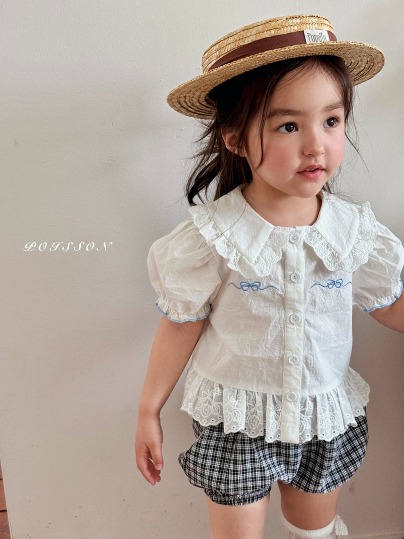Poisson - Korean Children Fashion - #Kfashion4kids - Ribbon Embroidery Blouse - 5