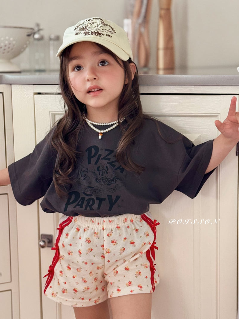 Poisson - Korean Children Fashion - #childofig - Flower Line Shorts - 6