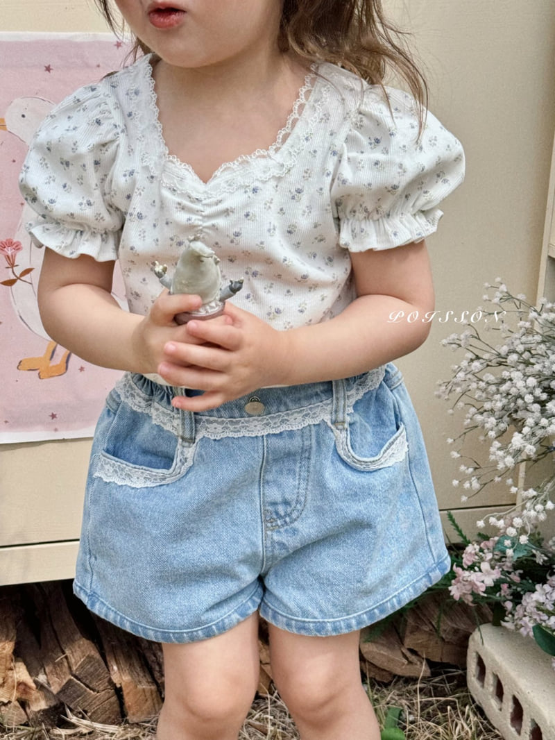 Poisson - Korean Children Fashion - #childofig - Flora Puff Tee - 11