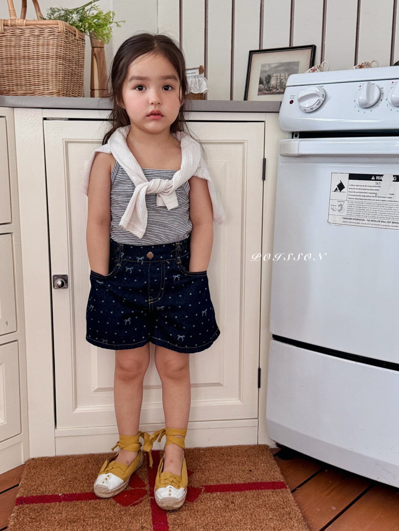 Poisson - Korean Children Fashion - #childrensboutique - Sweet Dot Denim Shorts