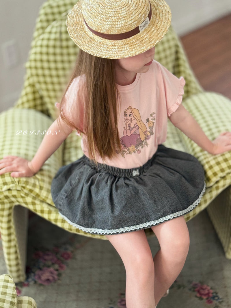 Poisson - Korean Children Fashion - #fashionkids - Black Denim Skirt Pants - 6