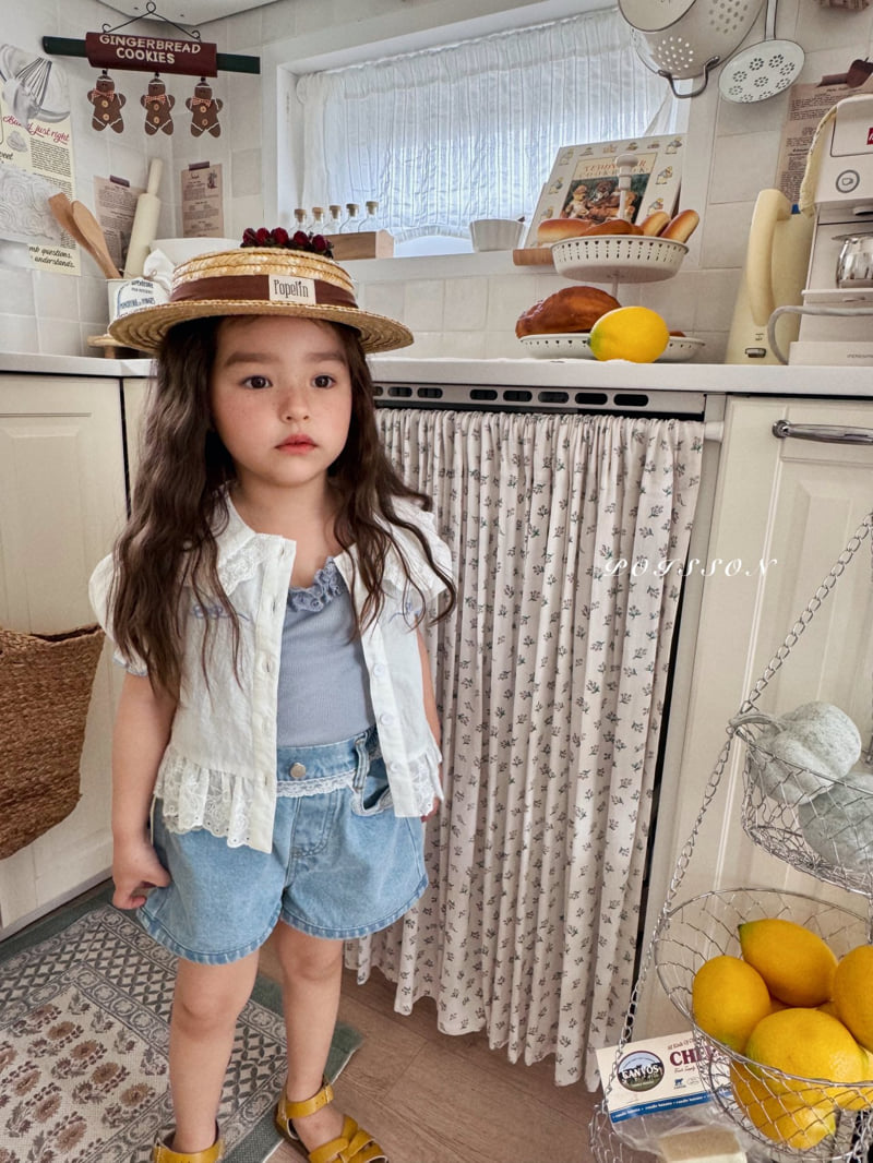 Poisson - Korean Children Fashion - #fashionkids - Frill Sleeveless Tee - 10