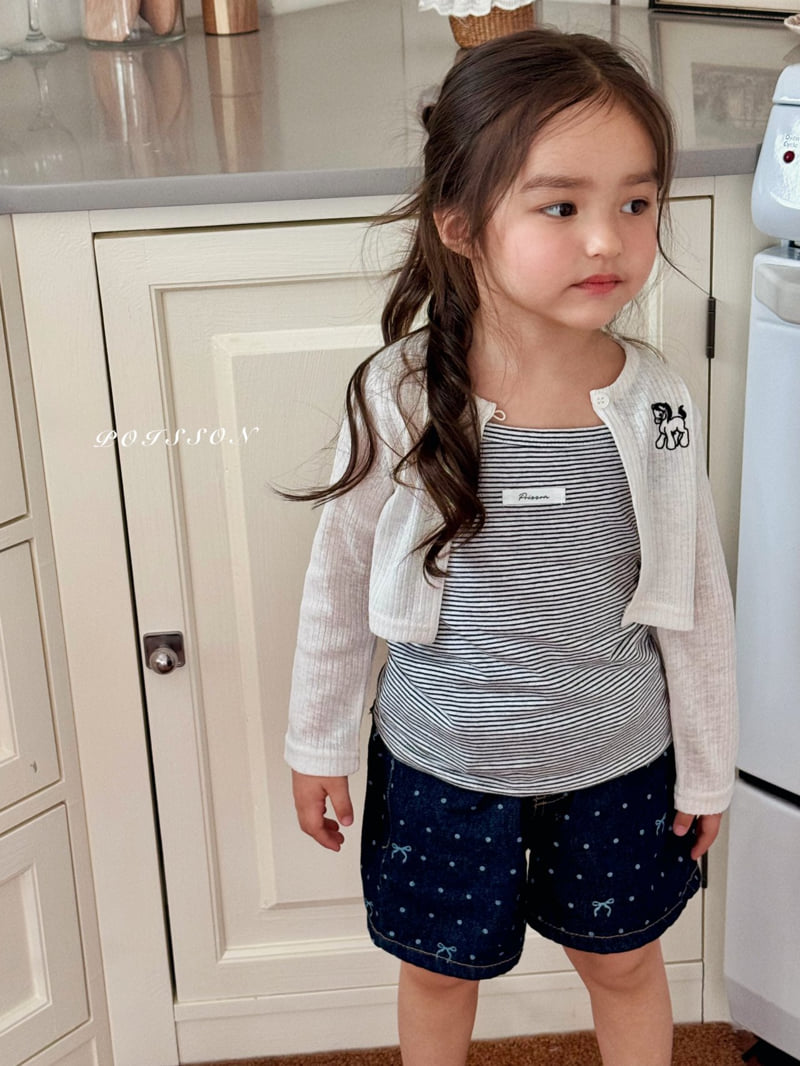 Poisson - Korean Children Fashion - #kidsshorts - Sweet Dot Denim Shorts - 5