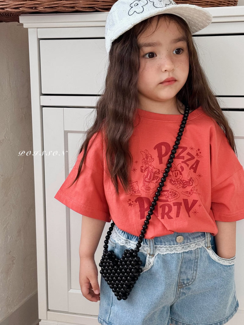 Poisson - Korean Children Fashion - #kidsshorts - Mickey Pizza Tee