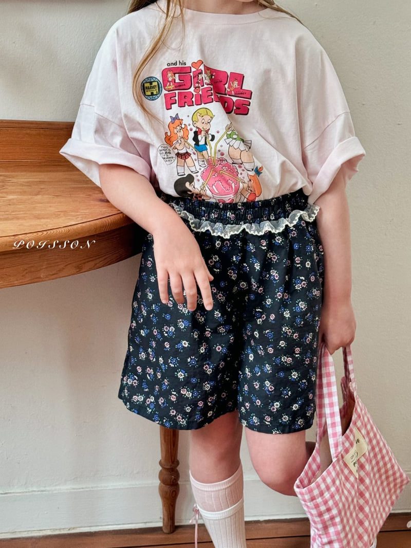 Poisson - Korean Children Fashion - #kidsshorts - Girlfriends Tee - 6