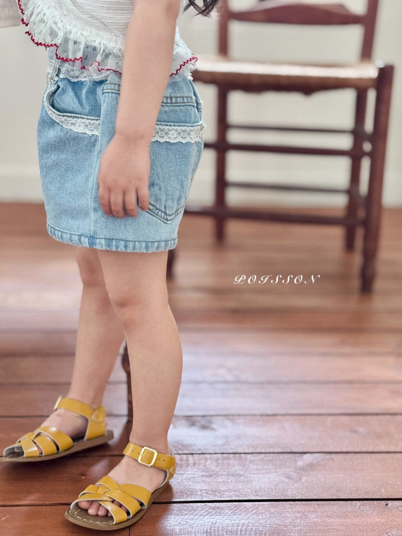 Poisson - Korean Children Fashion - #kidsstore - Vintage Lace Shorts - 7