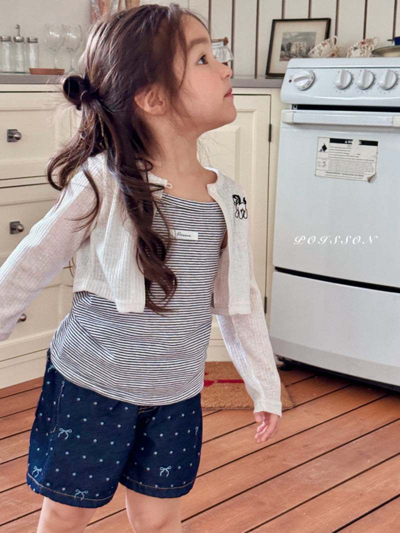 Poisson - Korean Children Fashion - #kidsstore - Sweet Dot Denim Shorts - 6