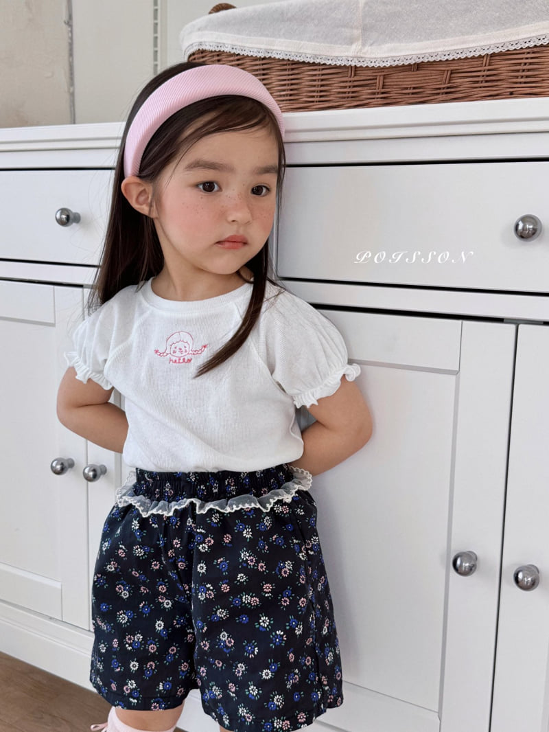 Poisson - Korean Children Fashion - #kidsstore - Girl Embroidery Tee - 2
