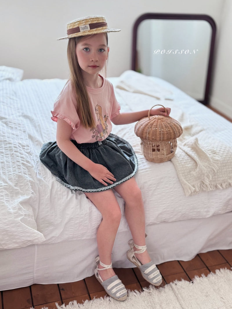 Poisson - Korean Children Fashion - #kidzfashiontrend - Black Denim Skirt Pants - 9