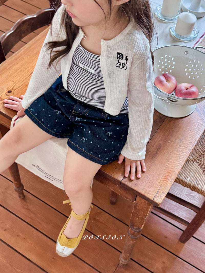 Poisson - Korean Children Fashion - #kidzfashiontrend - Sweet Dot Denim Shorts - 7