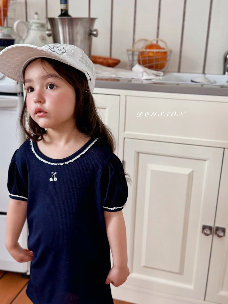 Poisson - Korean Children Fashion - #kidzfashiontrend - Cherry Puff One-piece - 7