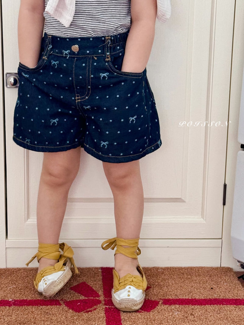 Poisson - Korean Children Fashion - #littlefashionista - Sweet Dot Denim Shorts - 9