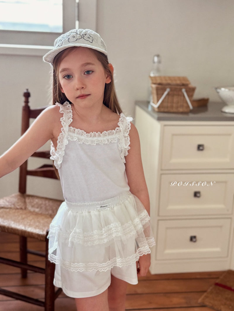 Poisson - Korean Children Fashion - #littlefashionista - Frill Sleeveless Tee