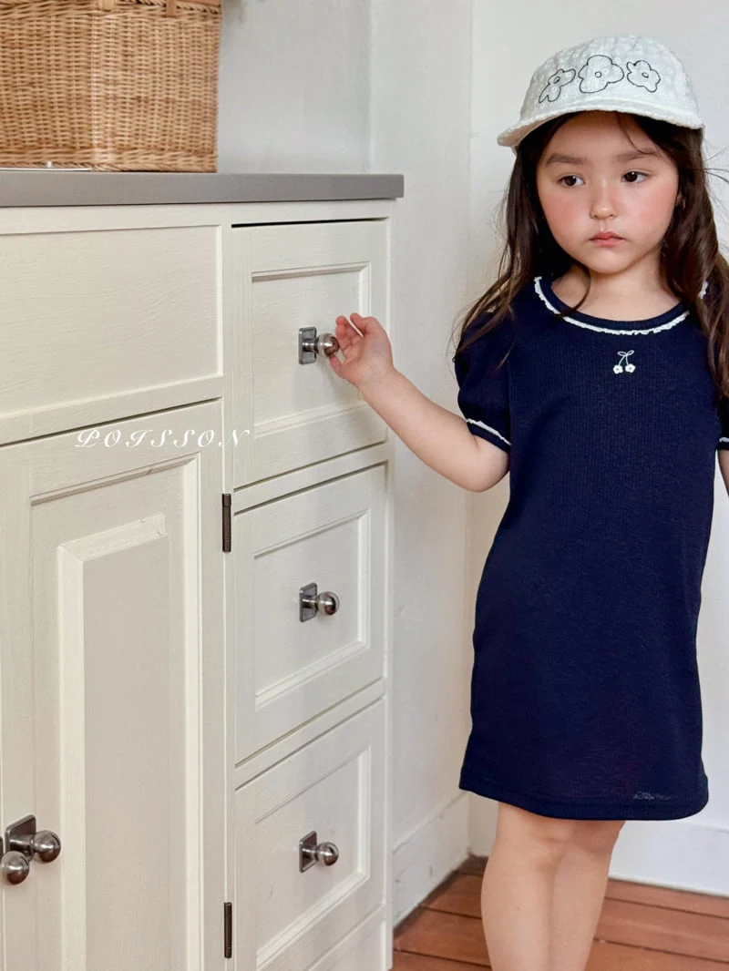 Poisson - Korean Children Fashion - #littlefashionista - Cherry Puff One-piece - 9