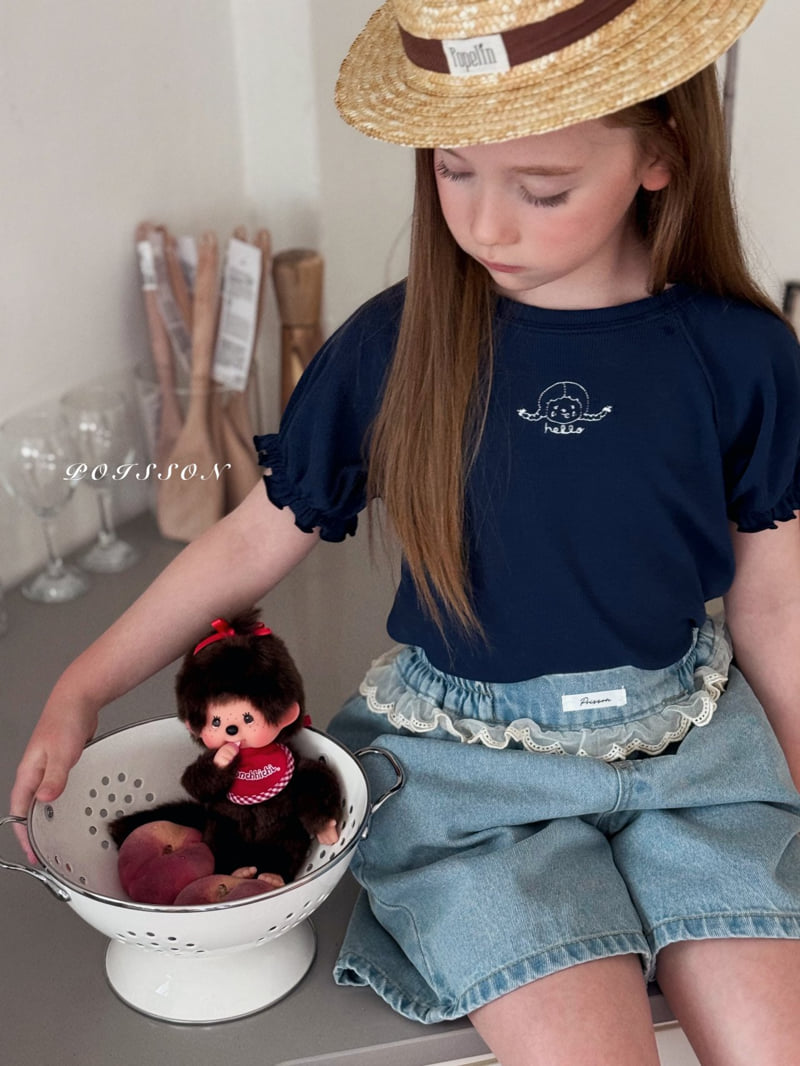 Poisson - Korean Children Fashion - #littlefashionista - Girl Embroidery Tee - 5
