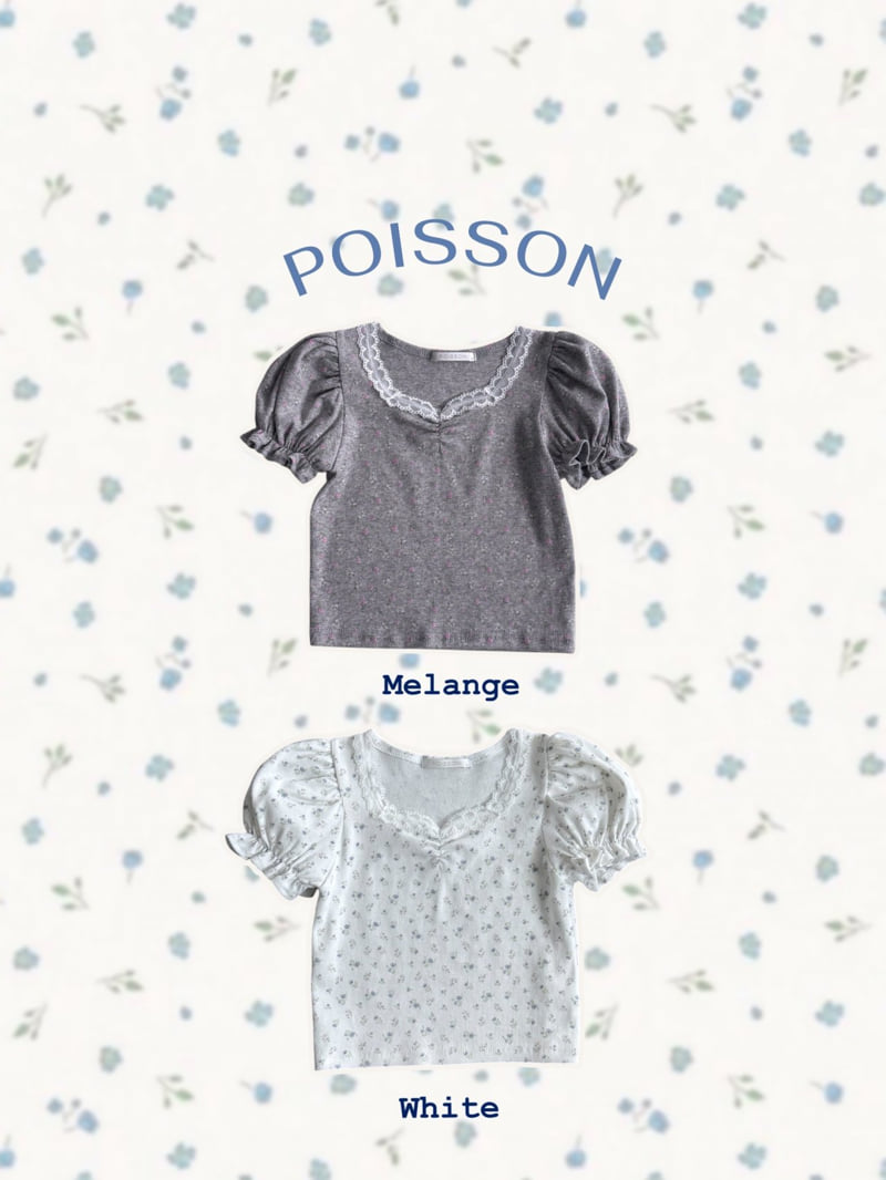 Poisson - Korean Children Fashion - #Kfashion4kids - Flora Puff Tee - 4