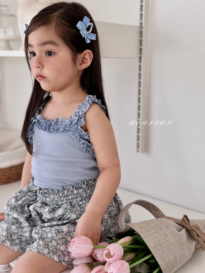 Poisson - Korean Children Fashion - #magicofchildhood - Frill Sleeveless Tee - 2