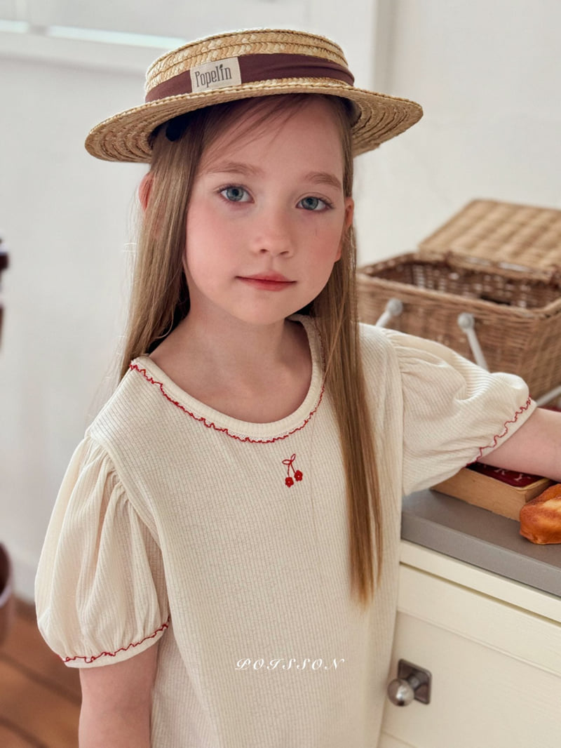 Poisson - Korean Children Fashion - #magicofchildhood - Cherry Puff One-piece - 10