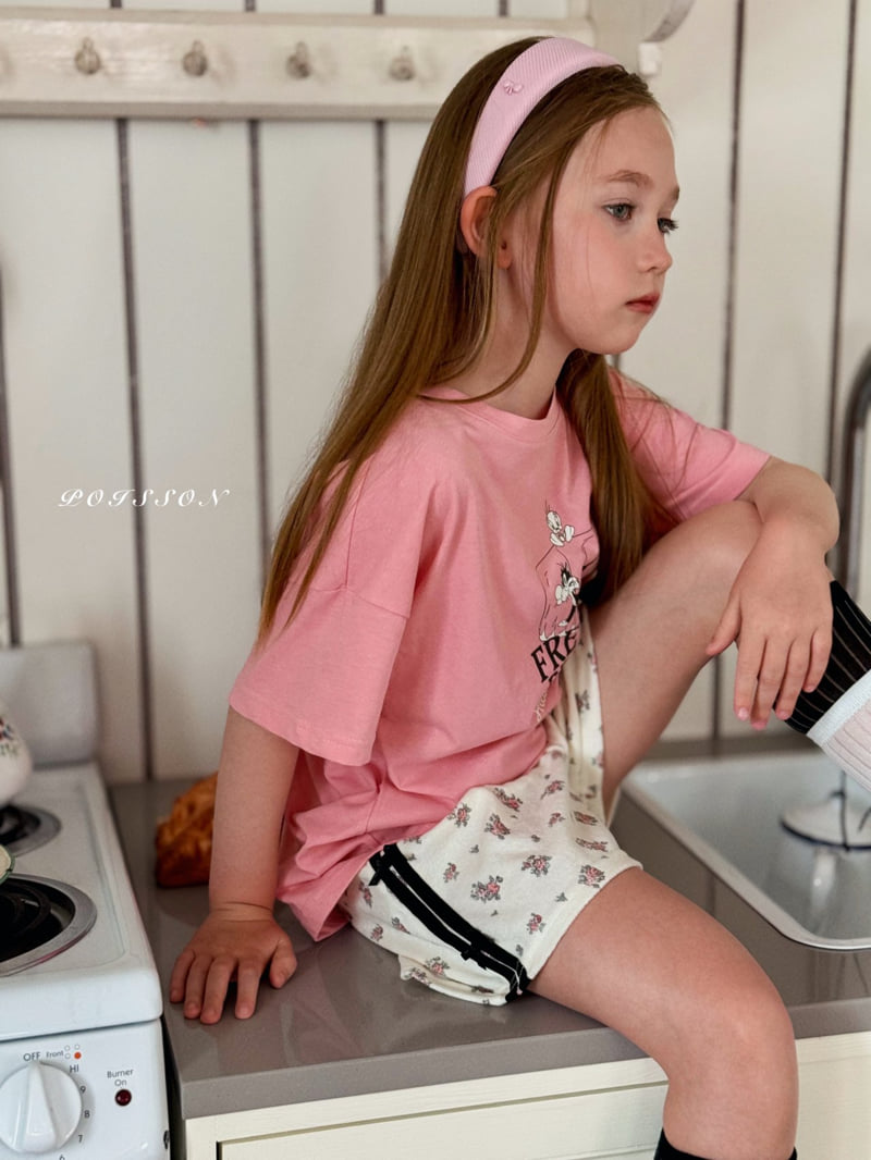 Poisson - Korean Children Fashion - #minifashionista - Flower Line Shorts
