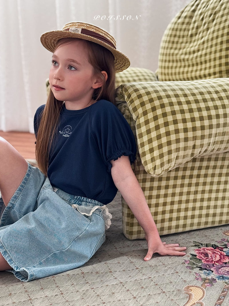 Poisson - Korean Children Fashion - #minifashionista - Girl Embroidery Tee - 7