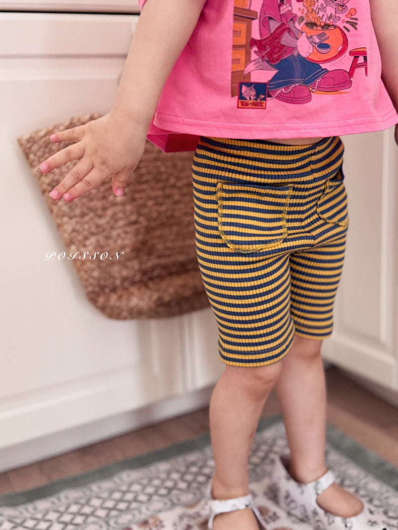 Poisson - Korean Children Fashion - #prettylittlegirls - Striped Leggings - 5
