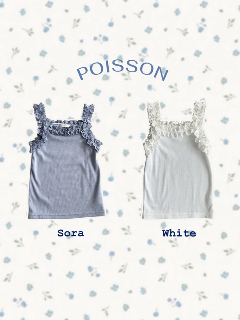 Poisson - Korean Children Fashion - #minifashionista - Frill Sleeveless Tee - 4