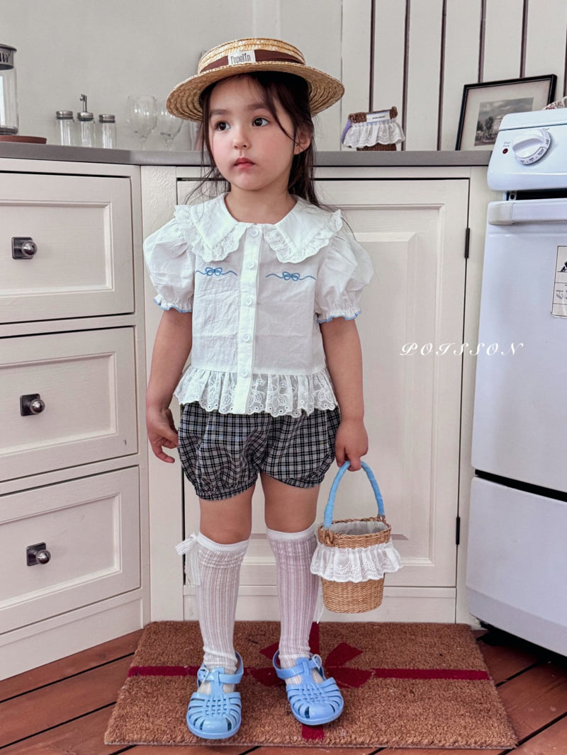 Poisson - Korean Children Fashion - #prettylittlegirls - Check Bloomers