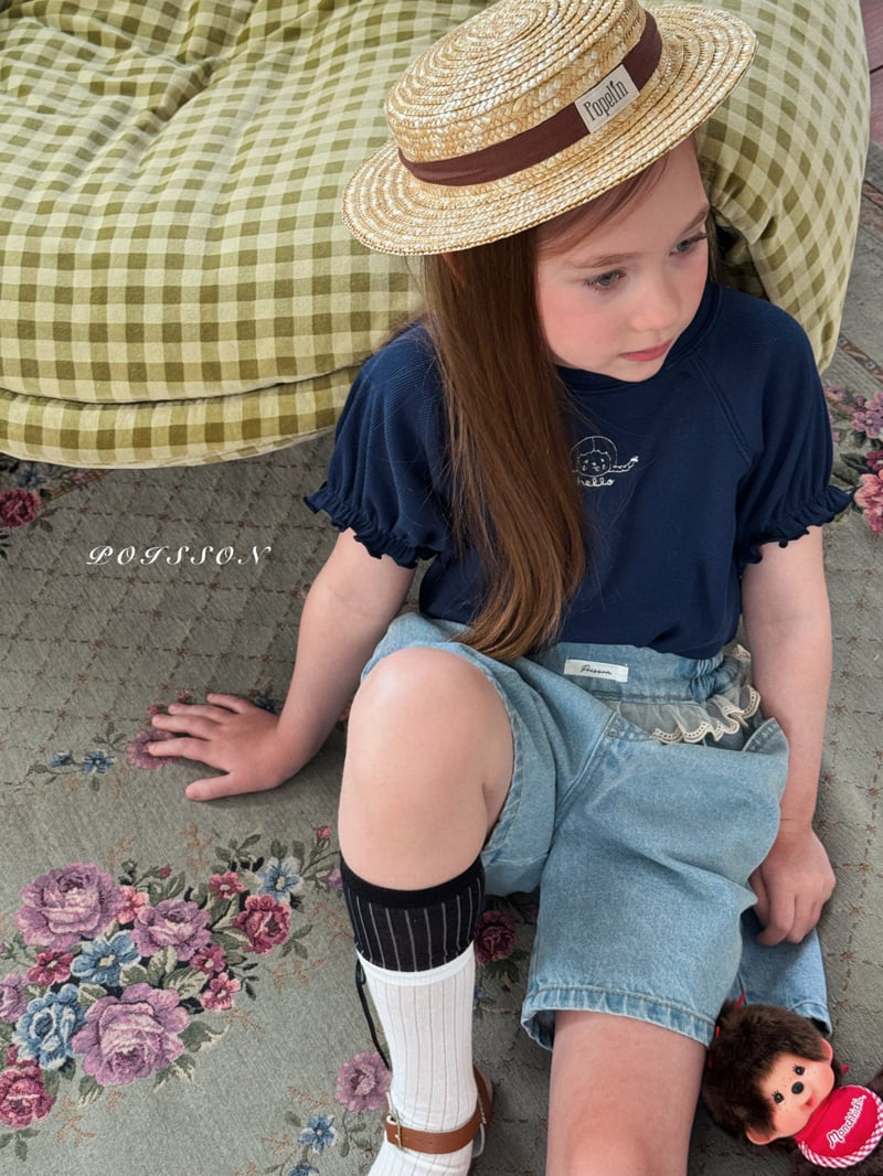Poisson - Korean Children Fashion - #prettylittlegirls - Girl Embroidery Tee - 8