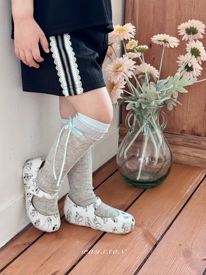 Poisson - Korean Children Fashion - #prettylittlegirls - Two-Tone Long Socks - 7