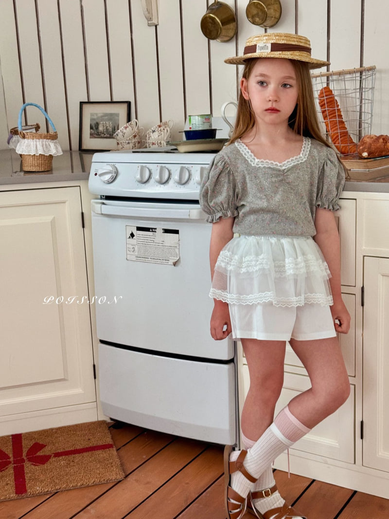 Poisson - Korean Children Fashion - #prettylittlegirls - Flora Puff Tee - 7