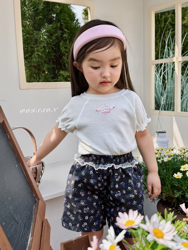 Poisson - Korean Children Fashion - #stylishchildhood - Girl Embroidery Tee - 11