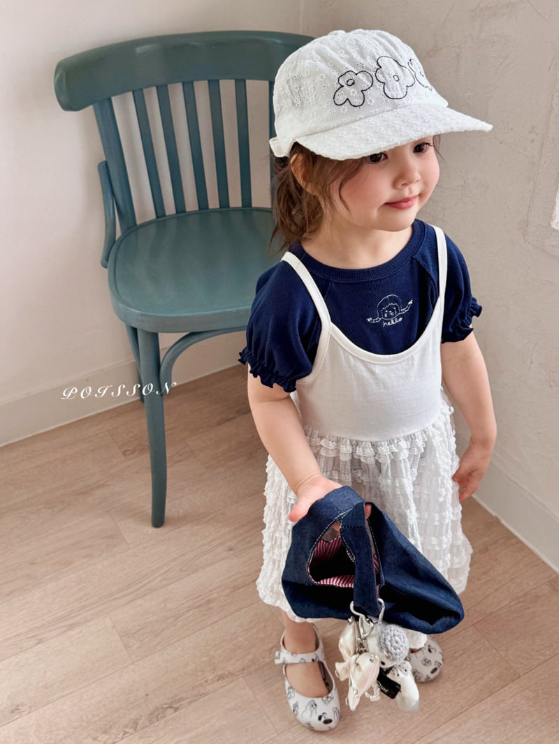 Poisson - Korean Children Fashion - #todddlerfashion - Girl Embroidery Tee - 9