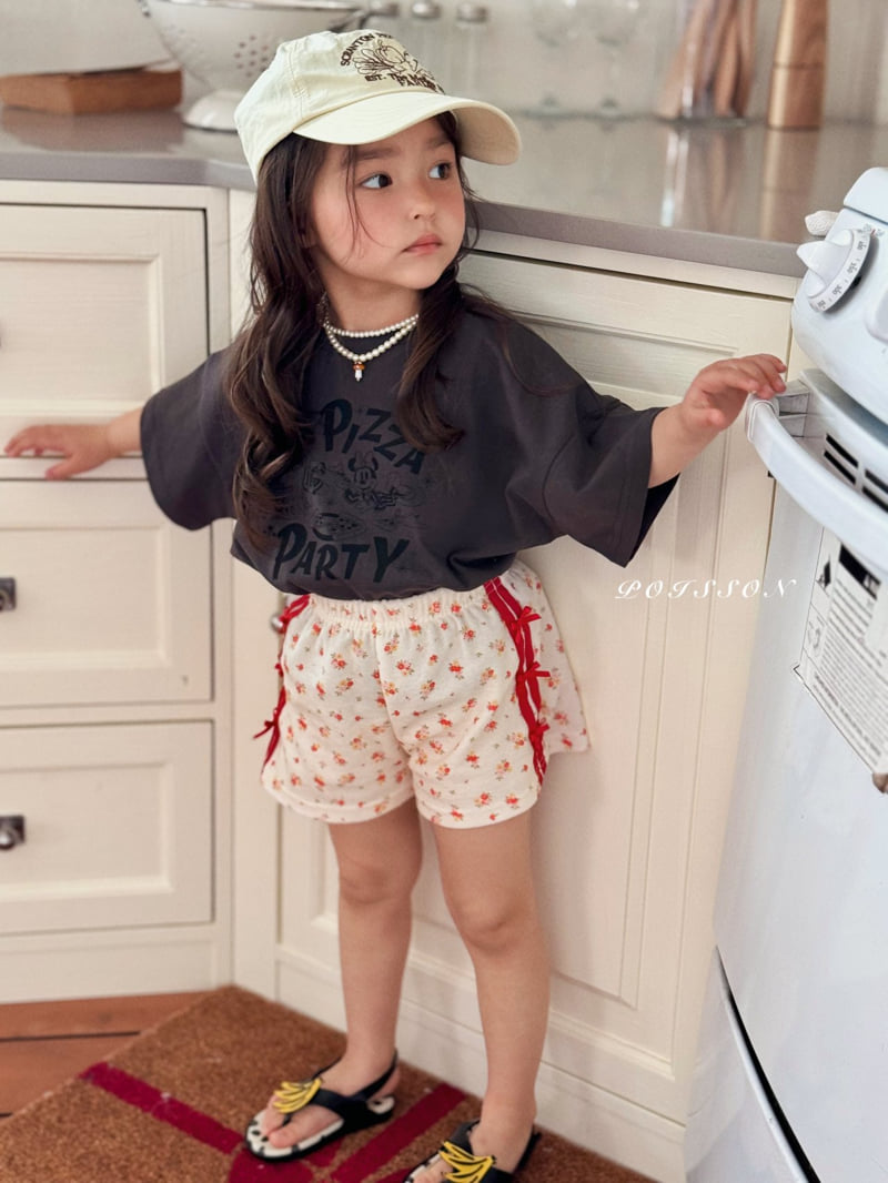 Poisson - Korean Children Fashion - #todddlerfashion - Flower Line Shorts - 4