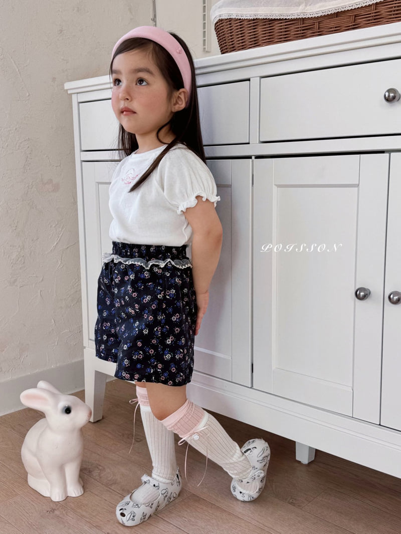Poisson - Korean Children Fashion - #toddlerclothing - Girl Embroidery Tee - 10