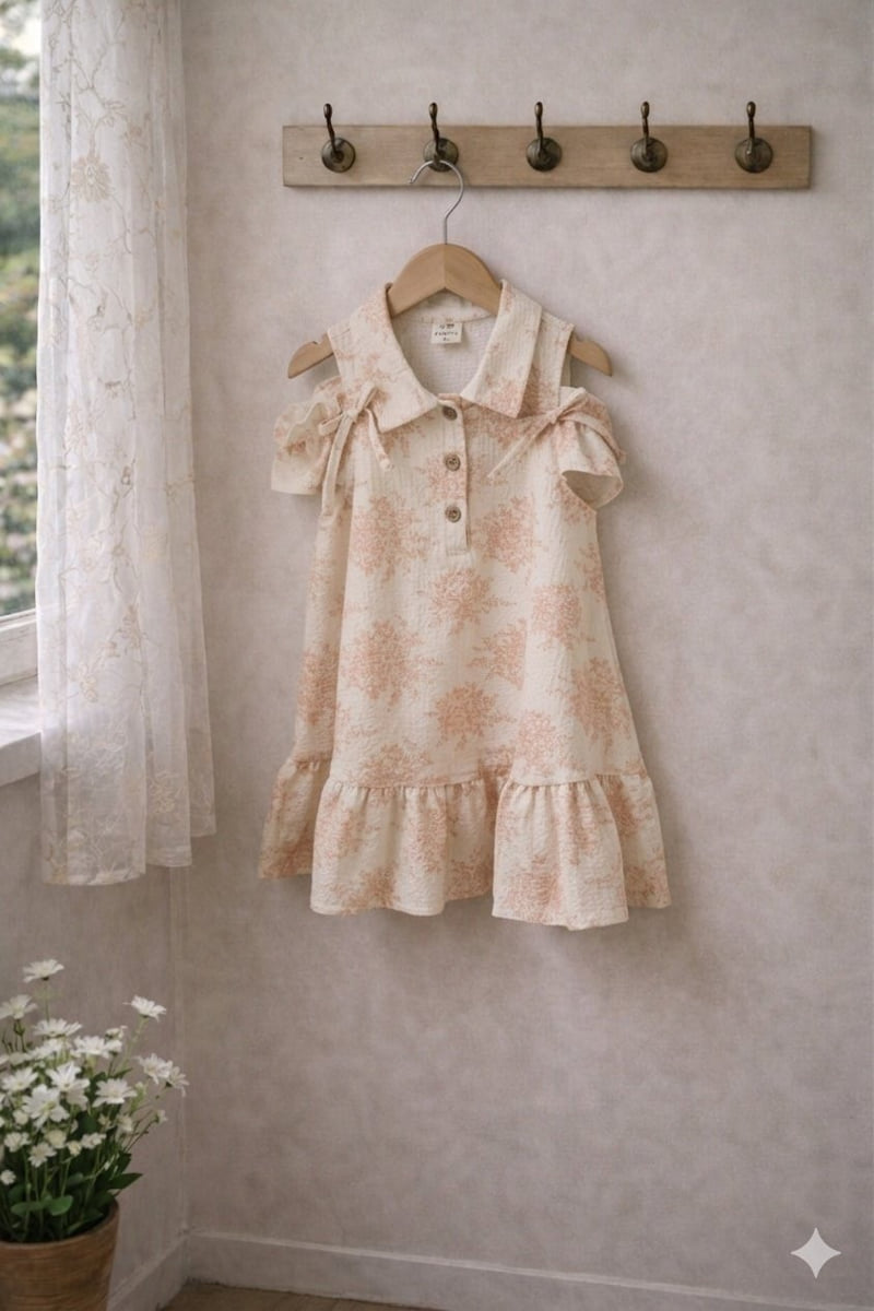 Pudding - Korean Children Fashion - #childrensboutique - Collar One-piece - 9