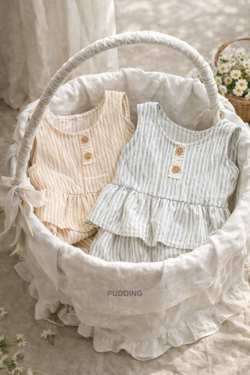 Pudding - Korean Children Fashion - #childofig - Stripe Set - 4