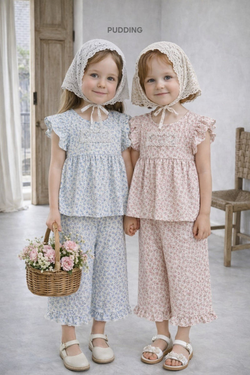Pudding - Korean Children Fashion - #childrensboutique - Flower Set - 4